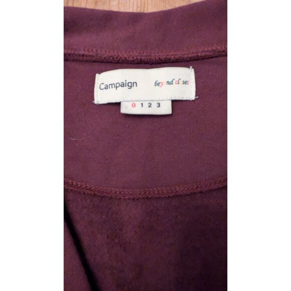 Beyond Closet Campaign Burgundy & Navy Blue Button Closure Cardigan, Pockets, LG - Picture 8 of 10